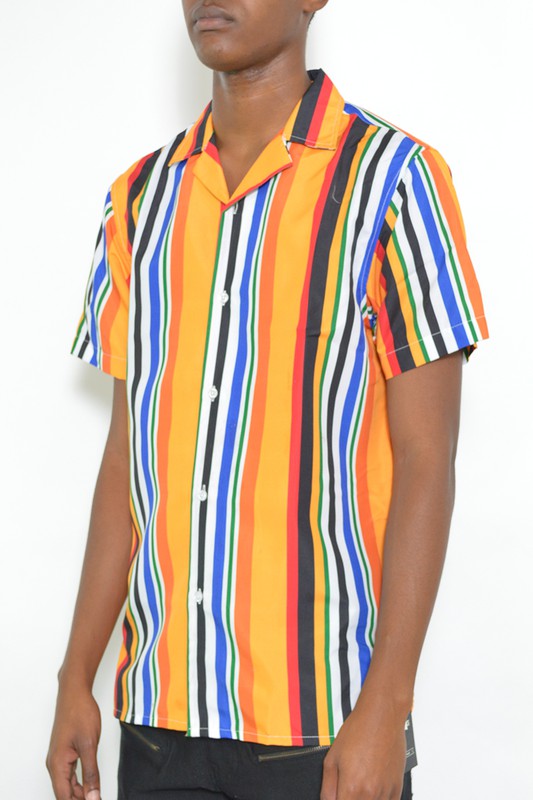 Mens short sleeve button down