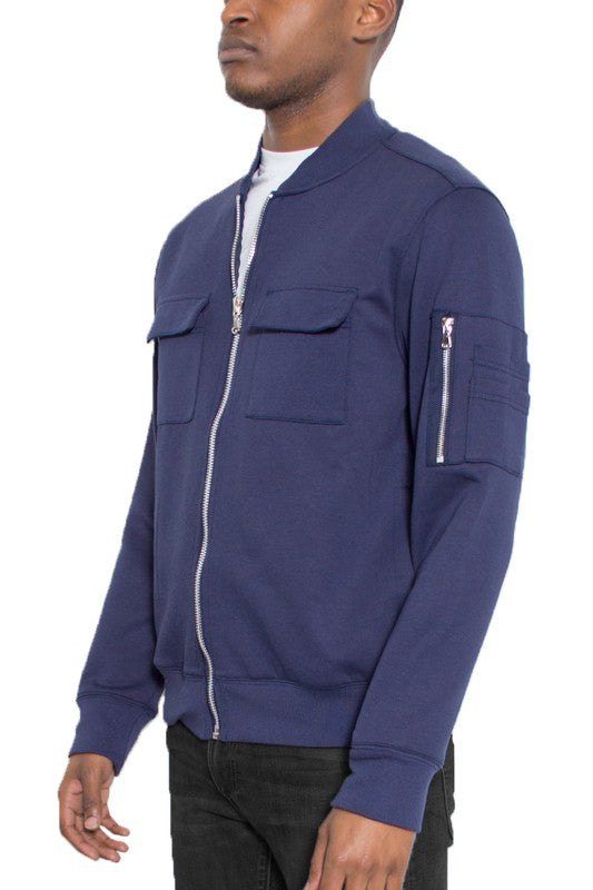 Boujee Cotton Zip Up Light Weight Jacket