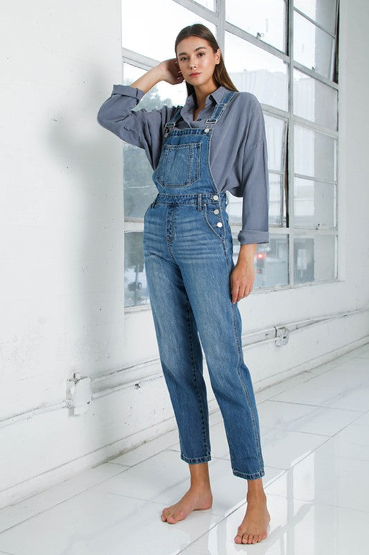 Mom fit overalls