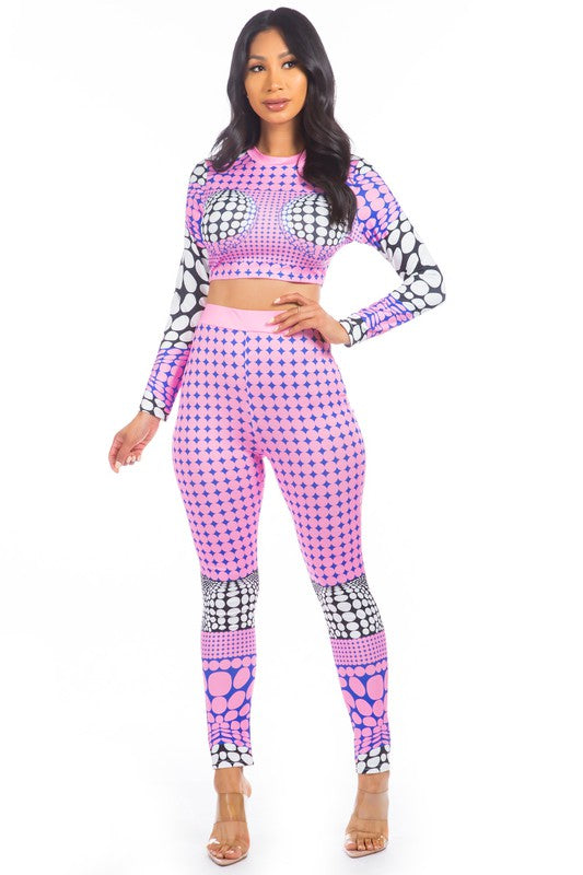 Sexy boujee print 2-piece set