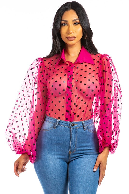 Sexy classy mesh shirt