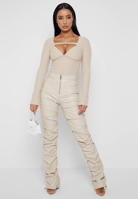 Sexy pu leather pants