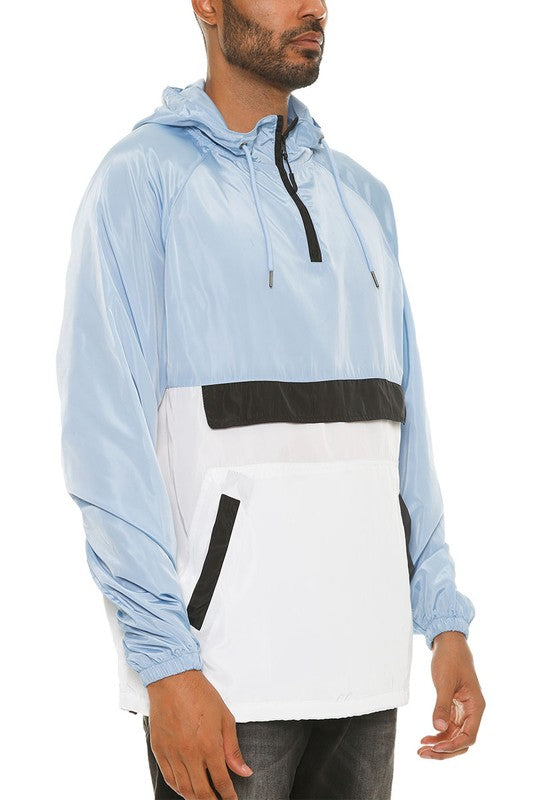 Boujee Color Block Anorak Jacket Pullover Windbreaker