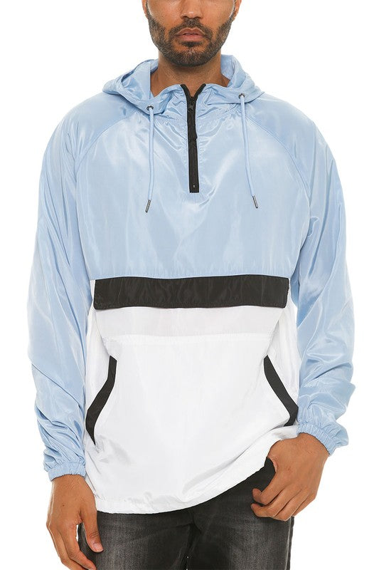 Boujee Color Block Anorak Jacket Pullover Windbreaker
