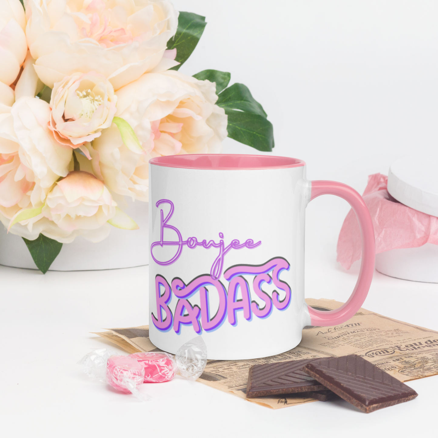 Boujee Badass Mug with Color Inside