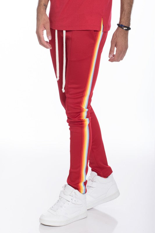 Boujee mens rainbow track pants