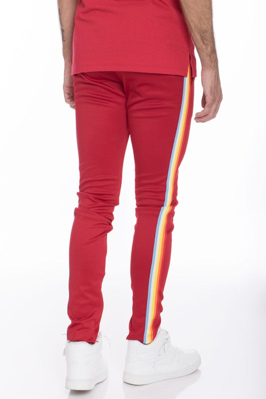 Boujee mens rainbow track pants