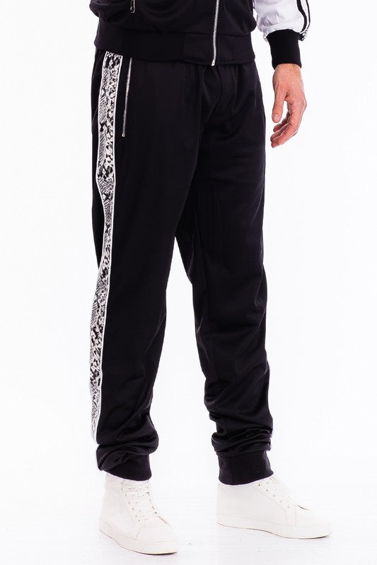 Mens Snake Side Tape Jogger Pants