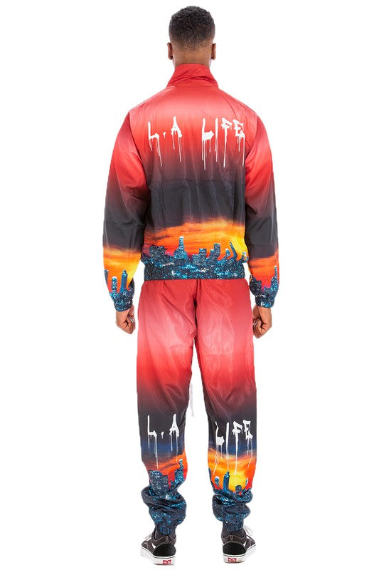 Nyc & La life windbreaker tracksuit