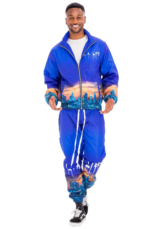 Nyc & La life windbreaker tracksuit