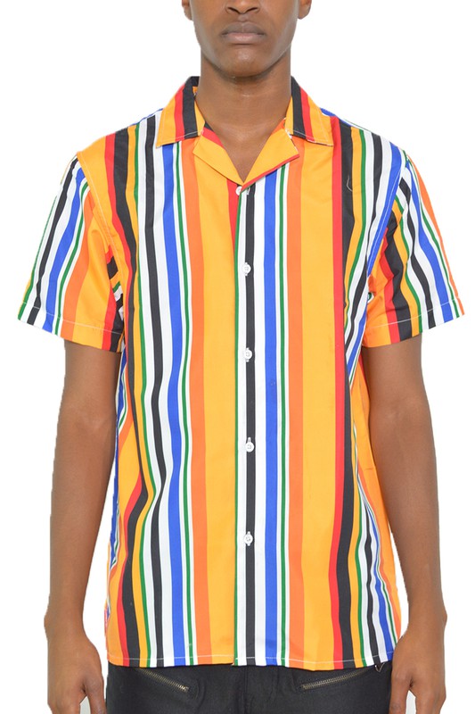 Mens short sleeve button down