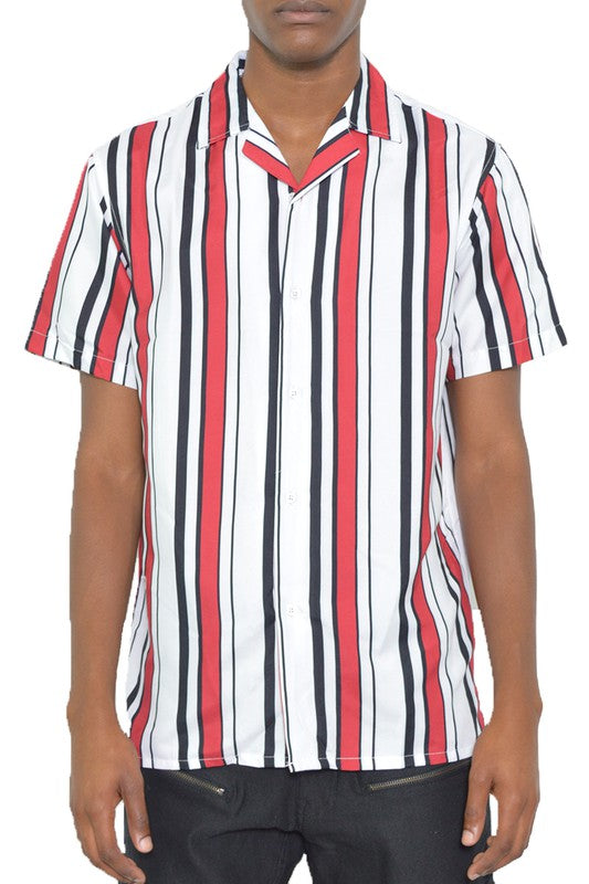 Mens short sleeve button down