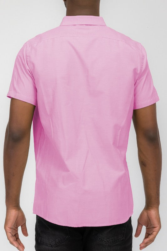 Boujee pastel colored short sleeve button down