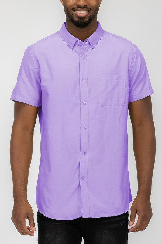 Boujee pastel colored short sleeve button down