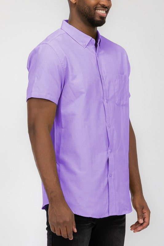 Boujee pastel colored short sleeve button down