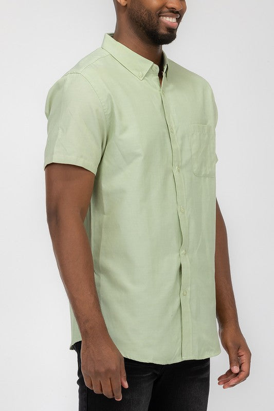 Boujee pastel colored short sleeve button down