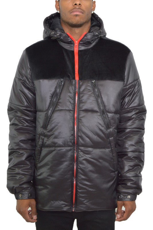 Boujee mens padded puffer jacket