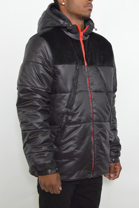 Boujee mens padded puffer jacket