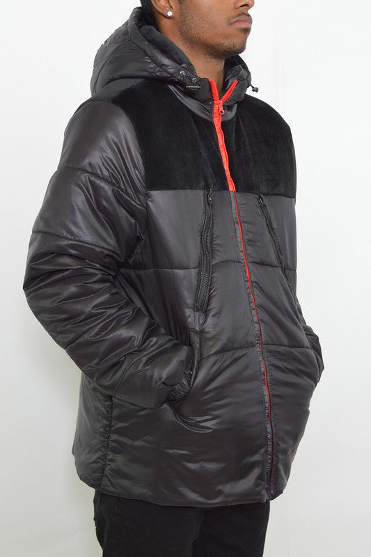 Boujee mens padded puffer jacket