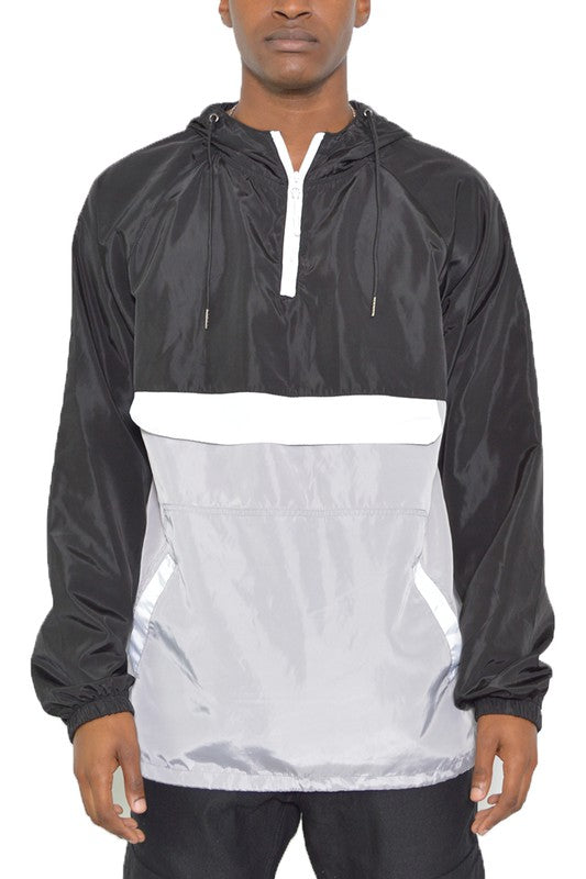 Boujee Color Block Anorak Jacket Pullover Windbreaker