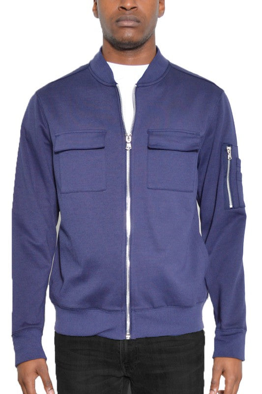 Boujee Cotton Zip Up Light Weight Jacket