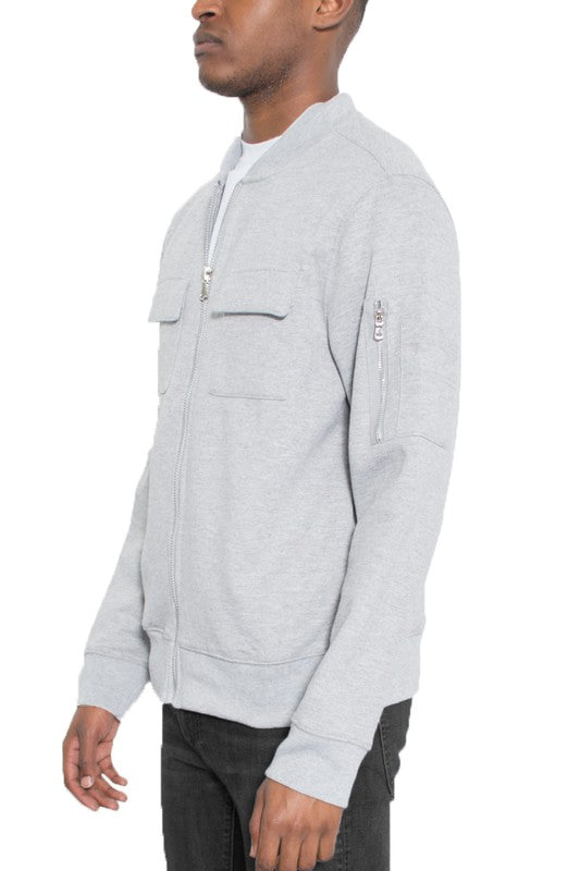 Boujee Cotton Zip Up Light Weight Jacket