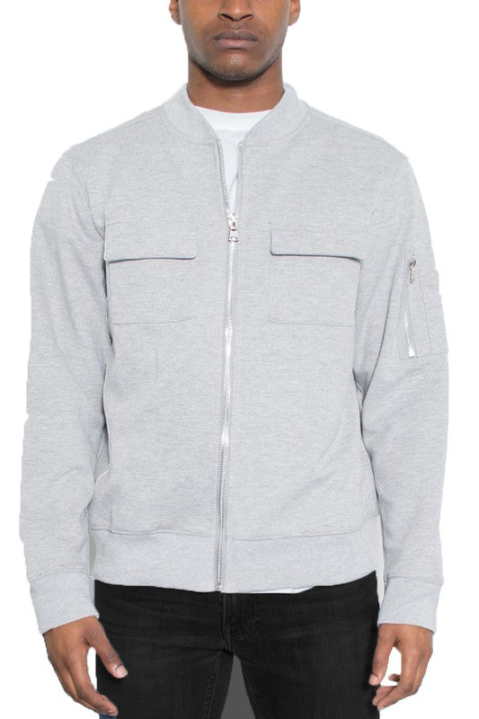 Boujee Cotton Zip Up Light Weight Jacket