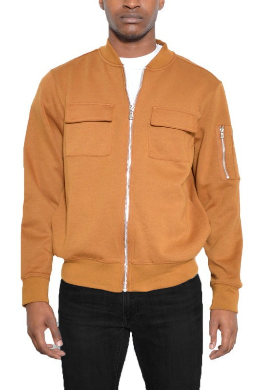Boujee Cotton Zip Up Light Weight Jacket