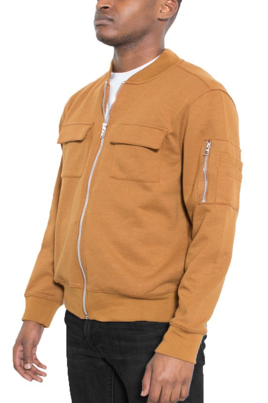 Boujee Cotton Zip Up Light Weight Jacket