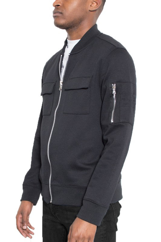 Boujee Cotton Zip Up Light Weight Jacket