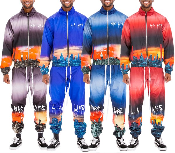 Nyc & La life windbreaker tracksuit