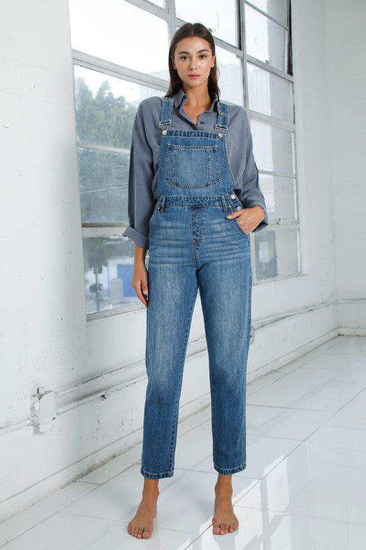 Mom fit overalls