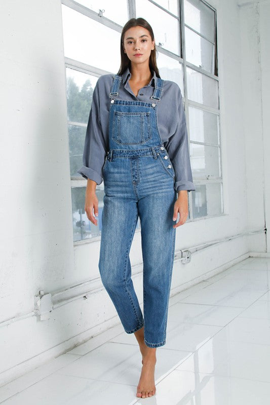 Mom fit overalls