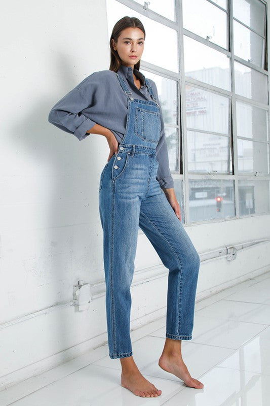 Mom fit overalls