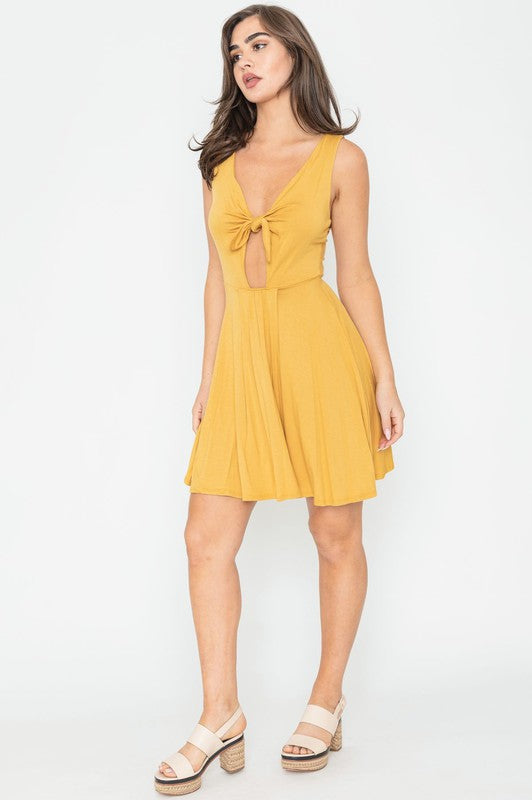 Front Knot Mini Dress