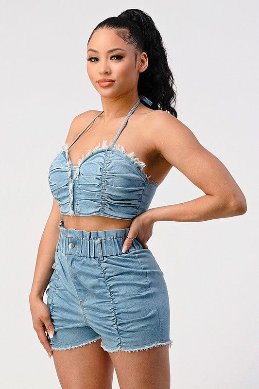 Boujee denim 2-piece set