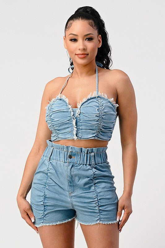 Boujee denim 2-piece set