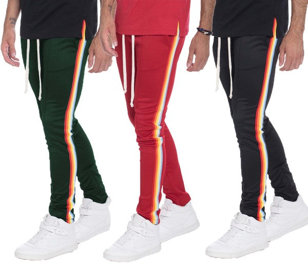 Boujee mens rainbow track pants