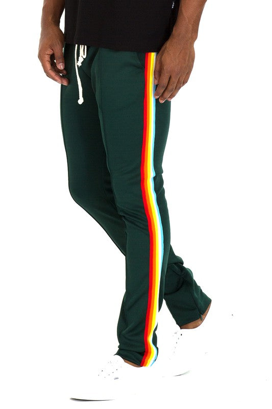 Boujee mens rainbow track pants