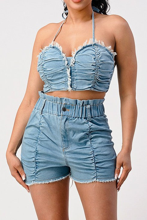 Boujee denim 2-piece set