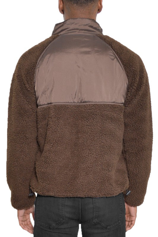 Cozy boujee sherpa fleece jacket