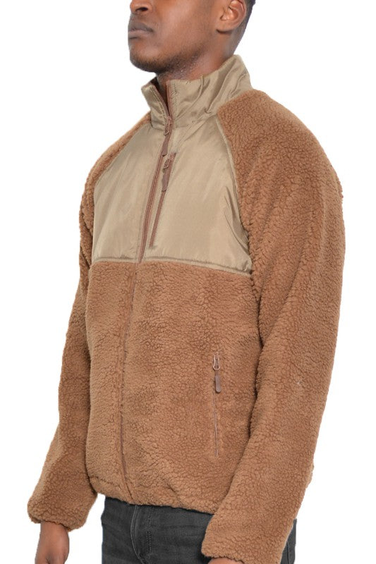 Cozy boujee sherpa fleece jacket