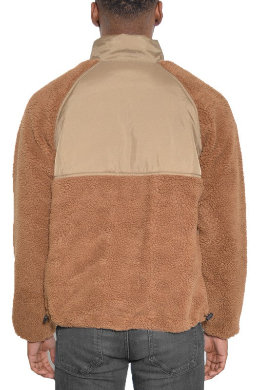 Cozy boujee sherpa fleece jacket