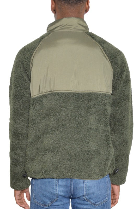 Cozy boujee sherpa fleece jacket