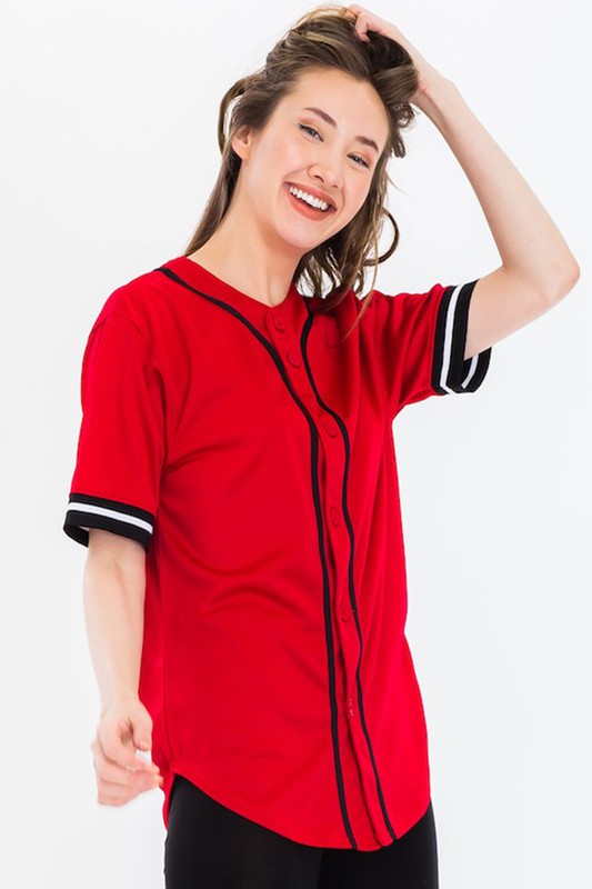 Unisex Active Sports Team Baseball Jersey