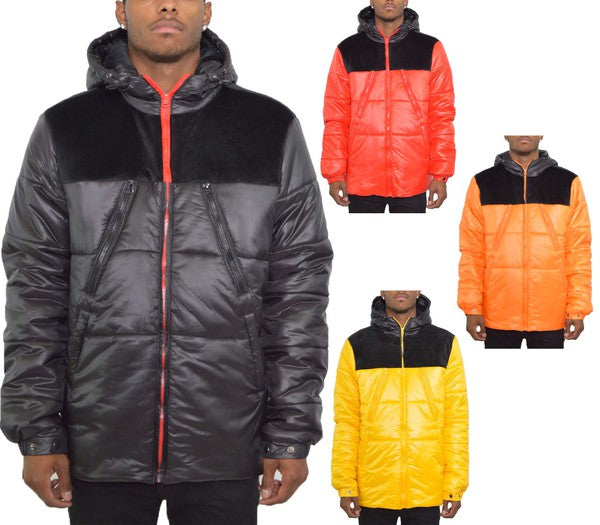 Boujee mens padded puffer jacket