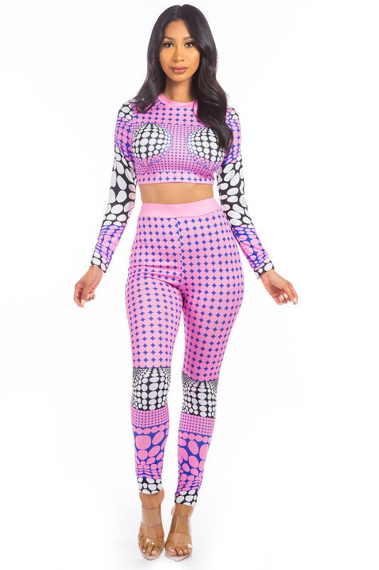 Sexy boujee print 2-piece set