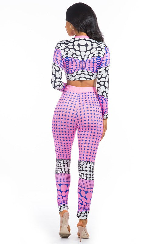 Sexy boujee print 2-piece set