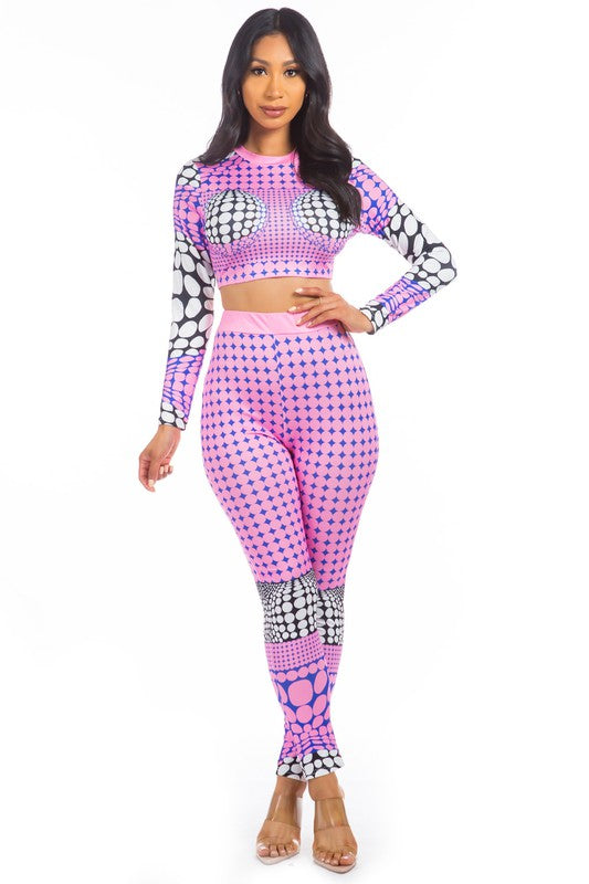 Sexy boujee print 2-piece set