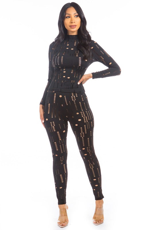 Sexy mesh 2-piece set